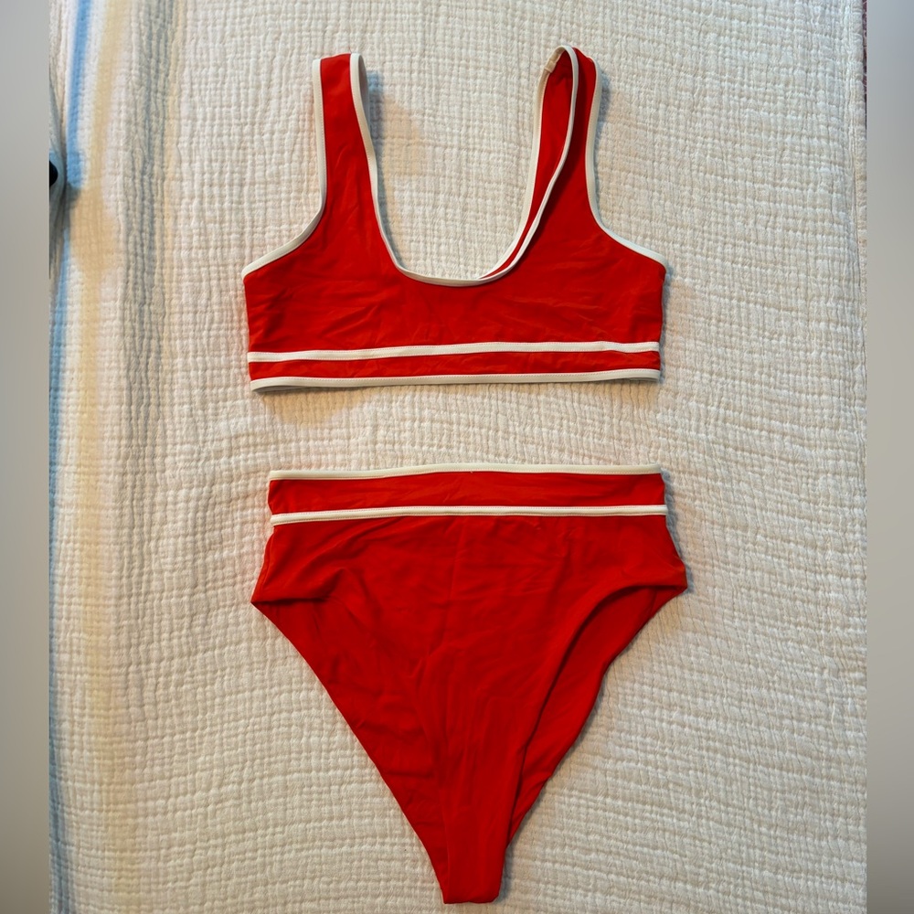 Free People X Stone Fox Swim Red Swimsuit